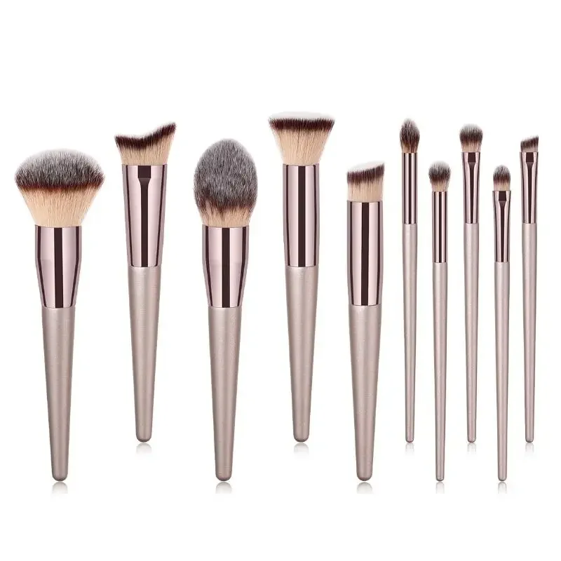 1 Pz Pennelli Trucco Champagne Oro Premium Correttori Sintetici Fondotinta In Polvere Ombretti Pennelli Trucco Brocha Maquillaje