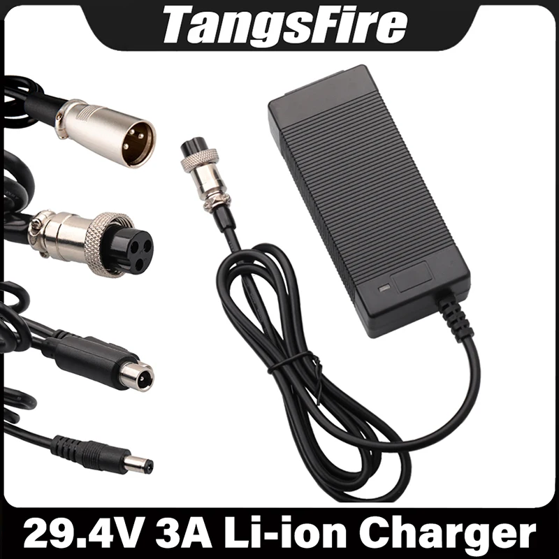 29.4V 3A Smart Li-ion Battery Charger 7S For 24V 25.2V 25.9V Electric ...