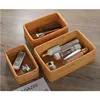 Natural Rattan Storage Baskets, Rectangular Woven Fruit Baskets, Wicker Decoration and Organizer for Bathroom, Living Room 2