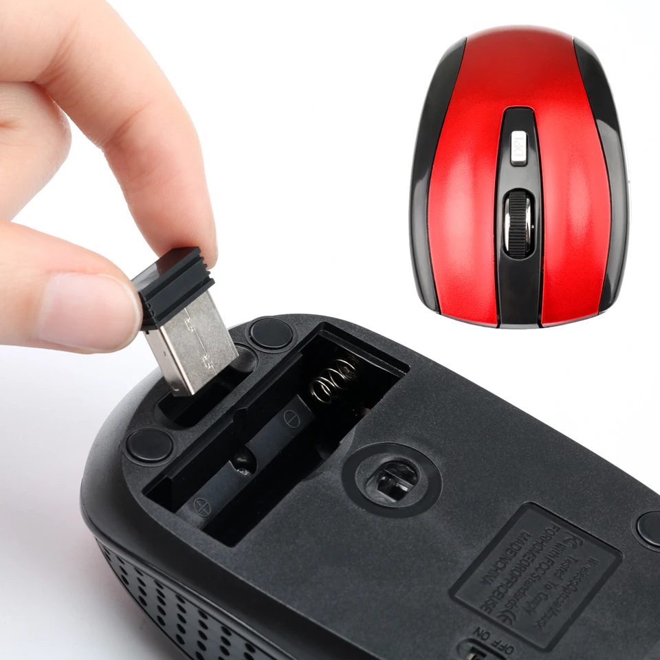 Mouse Ergonomico Verticale Wireless 2.4 GHz - 6 Pulsanti, DPI Regolabile 800/1000/1200, Illuminato, Per PC, Laptop, Mac (Nero) - 5