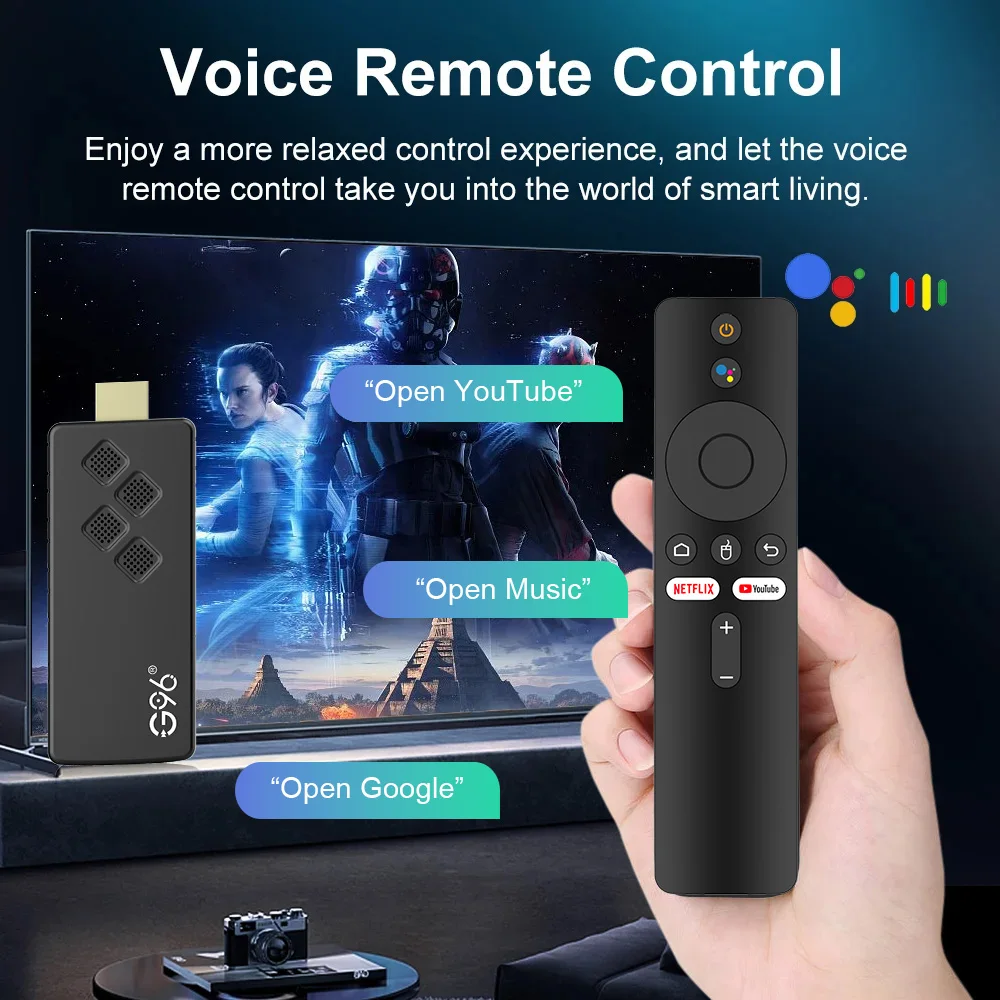 Mortal Android14 4K 1080P HDMI Compatible ATV Mini TV Stick Q2 Wifi6 BT5.0 Allwinner H313 Google Voice Media Player Smart TV Box tv stick