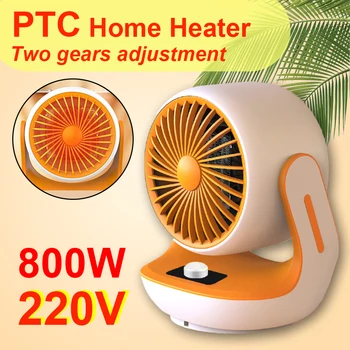 Chauffage électrique portable 800W/220V, mini ventilateur de bureau, chauffage rapide, réglage à 2 vitesses, chauffage à secousse de tête, pièce, maison, machine plus chaude 1