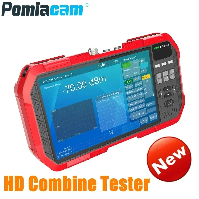 Professional HD Combine Tester DT-A86 7 Inch H.265 4K IP camera tester 8MP TVI CVI 5MP AHD CVBS CCTV Tester Monitor Multimeter professional cctv security testing tool iv8c 5 inch tft lcd 5mp ahd tvi 4mp cvi cvbs cctv camera tester monitor support ptz utp