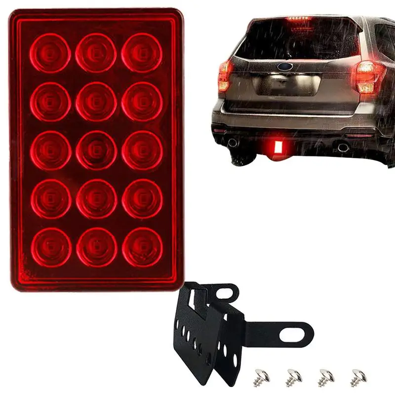 

Car Square Brake Light LED Trailer Stop Brake Turn Tail Lights Easy To Install Anti-Rear Strobe Warning Light With Stable