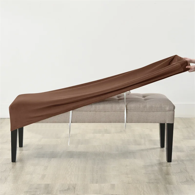 Luxurious Velvet Long Bench Cover - Stretchable and Soft Rectangle Elastic Chair Cover