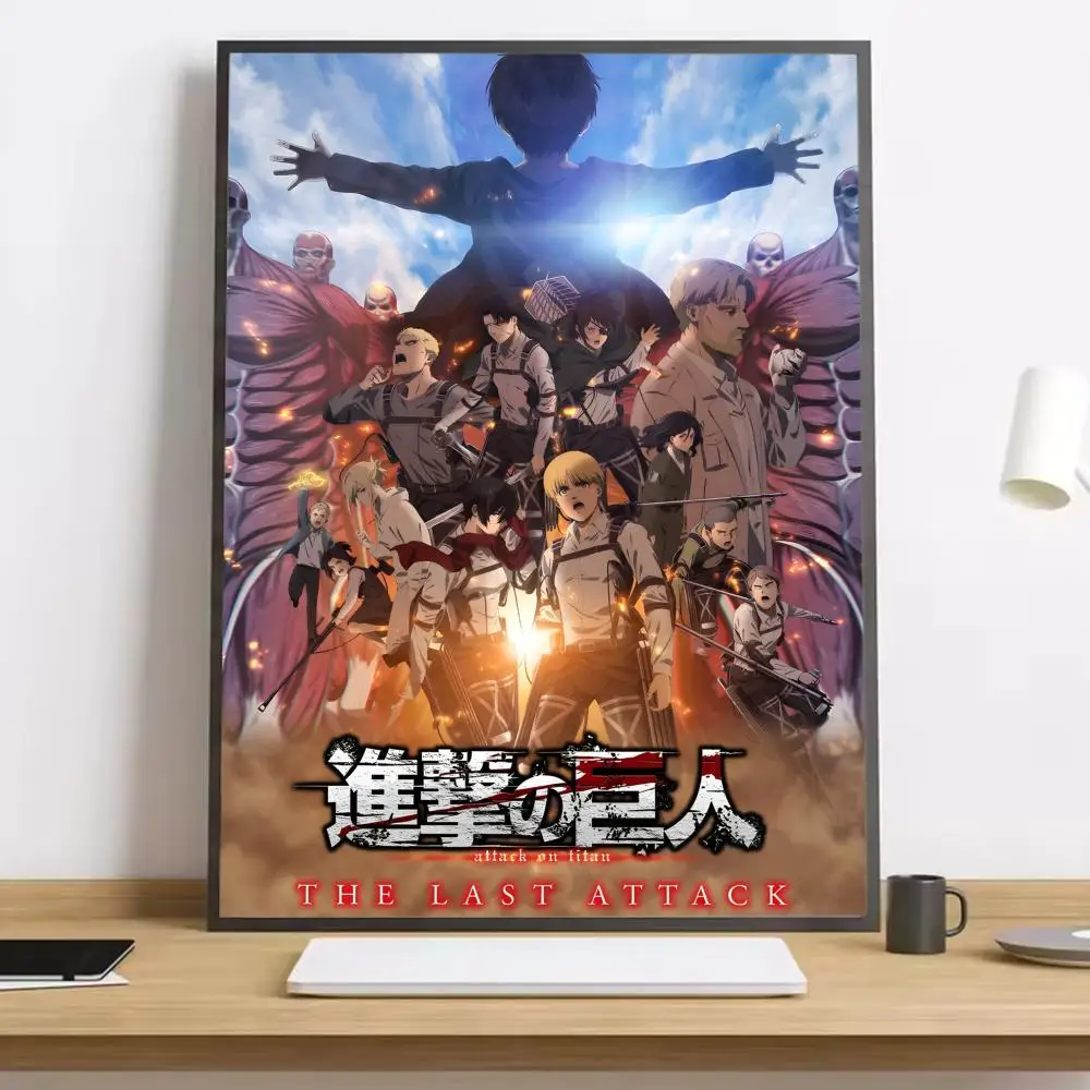 Attack On Titan Eren Jaeger Canvas Art Poster: Crease-Free, Waterproof, Durable Wall Decor
