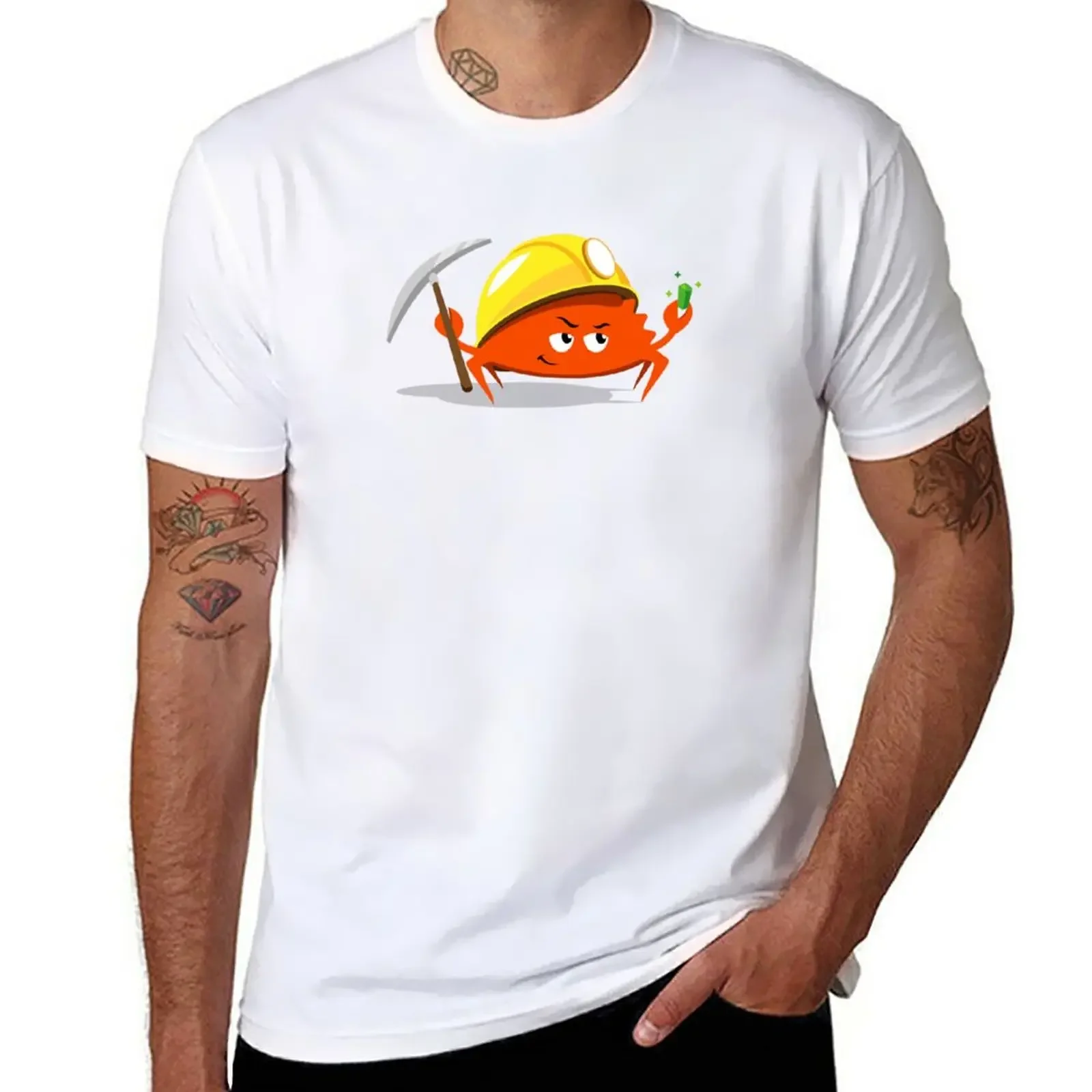 New Rust Programming Language - Ferris the Miner T-Shirt black t shirt ...