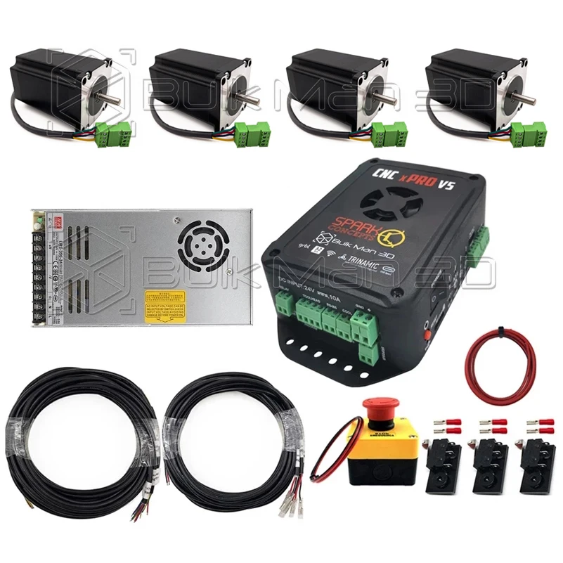 CNC xPRO V5 GRBL Controller Kit with 4pcs Nema23 High Torque 2.45 
