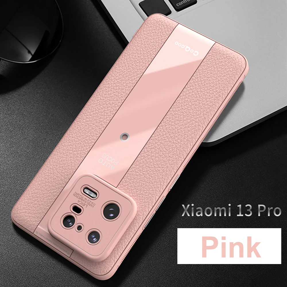 Mi13 Luxury Litchi Veins Silicone Phone Case For Xiaomi Mi 13 Pro Ultra thin Painting TPU Cover Coque For Xiaomi Mi13Pro Casing