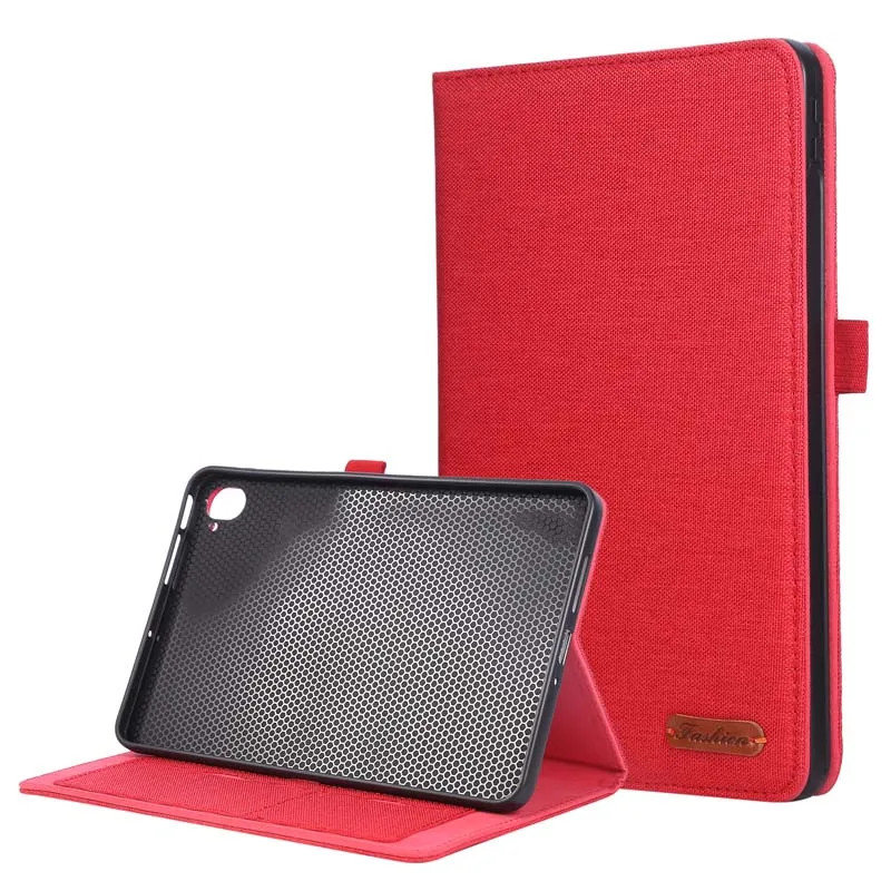 Jeans Fabric Flip Case with Stand Holder and Card Slots