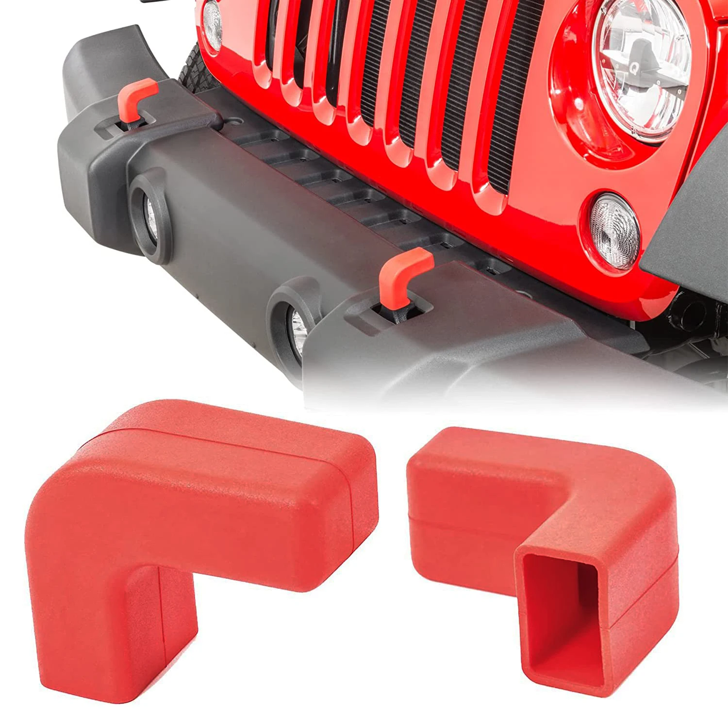 

Front Bumper Tow Hook Cover For Jeep Wrangler JK JL Gladiator JT 2007-2023 Hook Protector Accessories