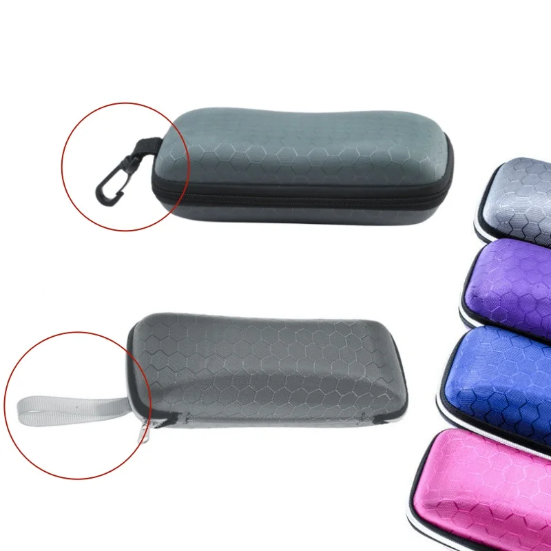 Chic Unisex Sunglasses Case with Lanyard and Zipper Closure