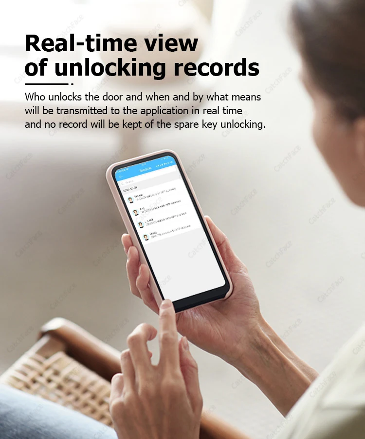 4 Ways Unlock TTlock App Waterproof Fingerprint Key 13.56khz RFID Card USB Rech