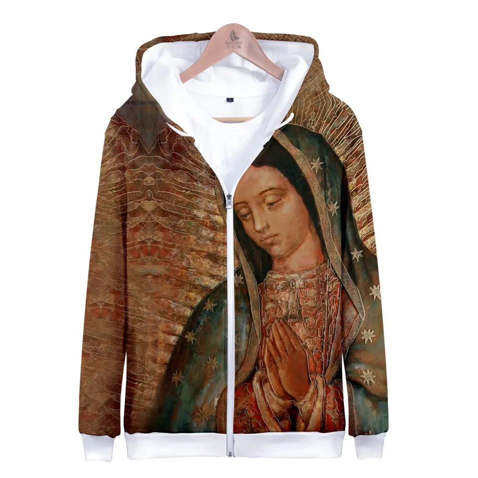 

Our Lady Of Guadalupe Virgin Mary Mexico Mexican 3D Hoodies Casual Harajuku Hoodie Sweatshirt Streetwear Jacket Clothes