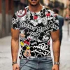Disney Men's T Shirt Mickey Mouse 3d Printed Cartoon TShirts Male Summer Couple T-shirt Street Tops Tee 5
