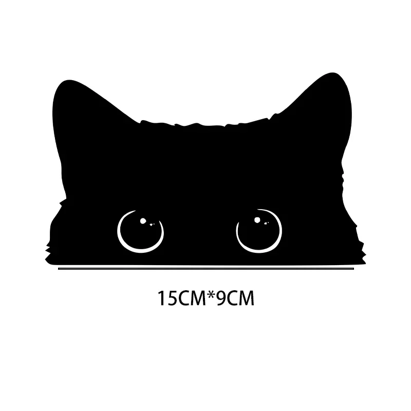 Car Stickers 1 piece Hot Poor Cat Is Stealing with Big Eyes Watch Vinyl Waterproof PVC Styling Cover