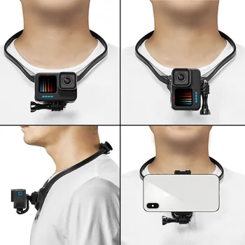 1 pezzo 360 ° Supporto pettorale per Action 4 3 2 GoPro Hero 13 12 11 10 9 8 7 6 5 SJCAM AKASO Insta360 X4 X2 X3 DJI Osmo Accessori per fotocamera