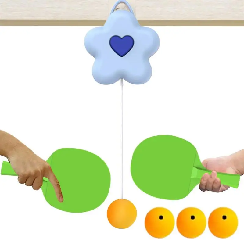 

Indoor Hanging Table Tennis Flower Table Tennis Training Device Portable Table Tennis Exerciser Self Workout Set Great Birthday
