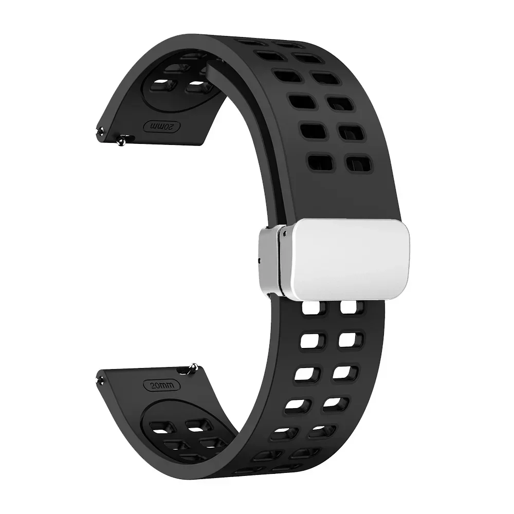 Premium Silicone Magnetic Strap – 20mm/22mm | Universal Fit