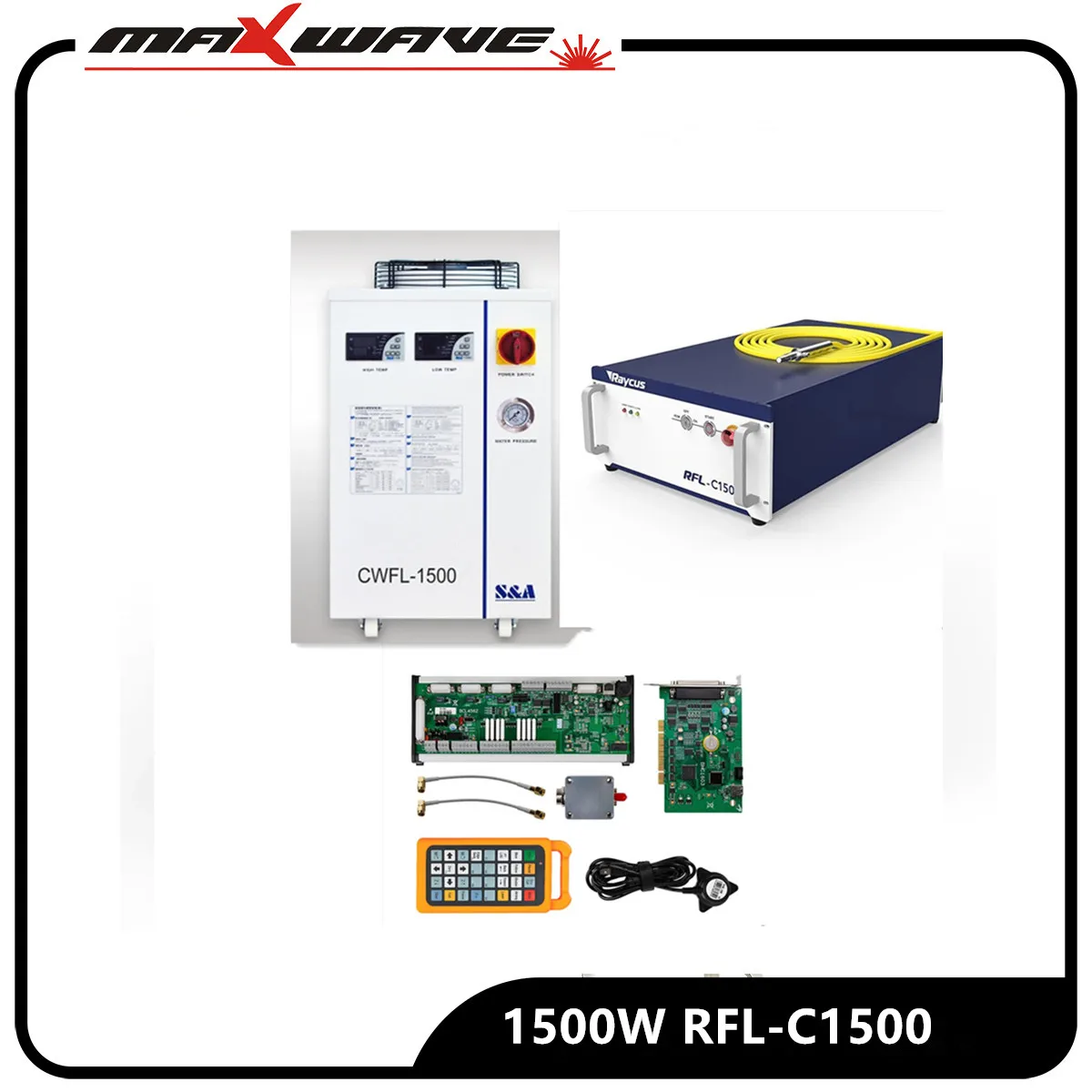 

Raycus CW fiber laser source singel mould RFL-C1000 RFL-C1500 + cutting head+water chiller+cutting control system For cutting