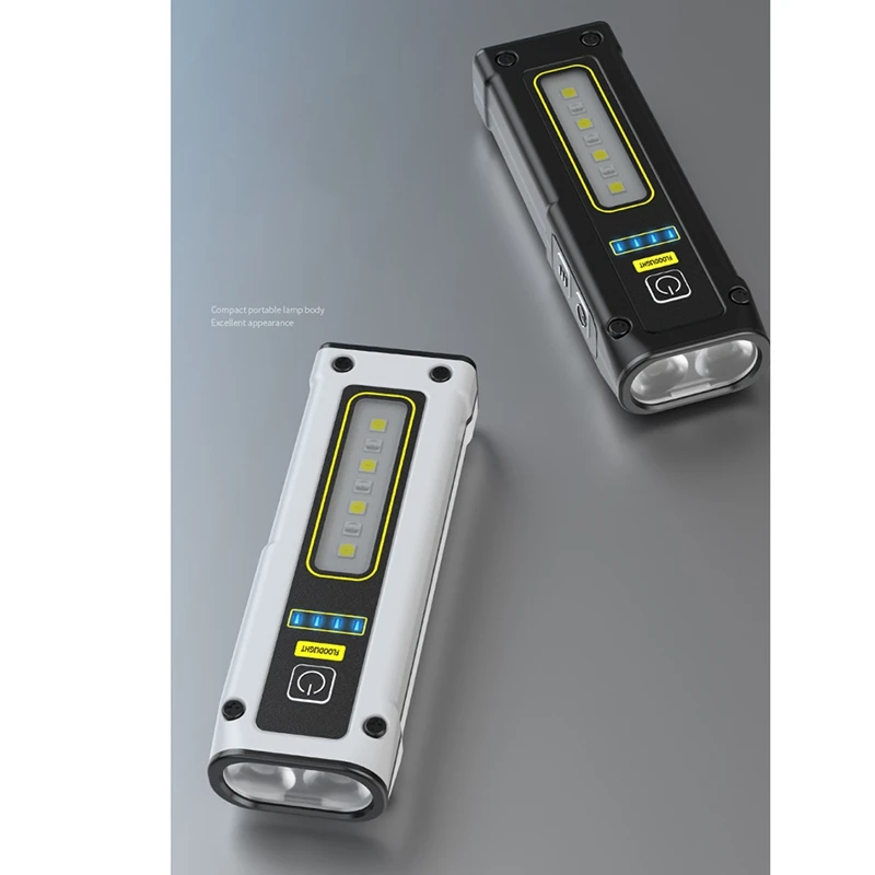 

New Mini COB Flashlights Portable Rechargeable Strong Magnets Work Light High Power LED Flashlight With Power Bank