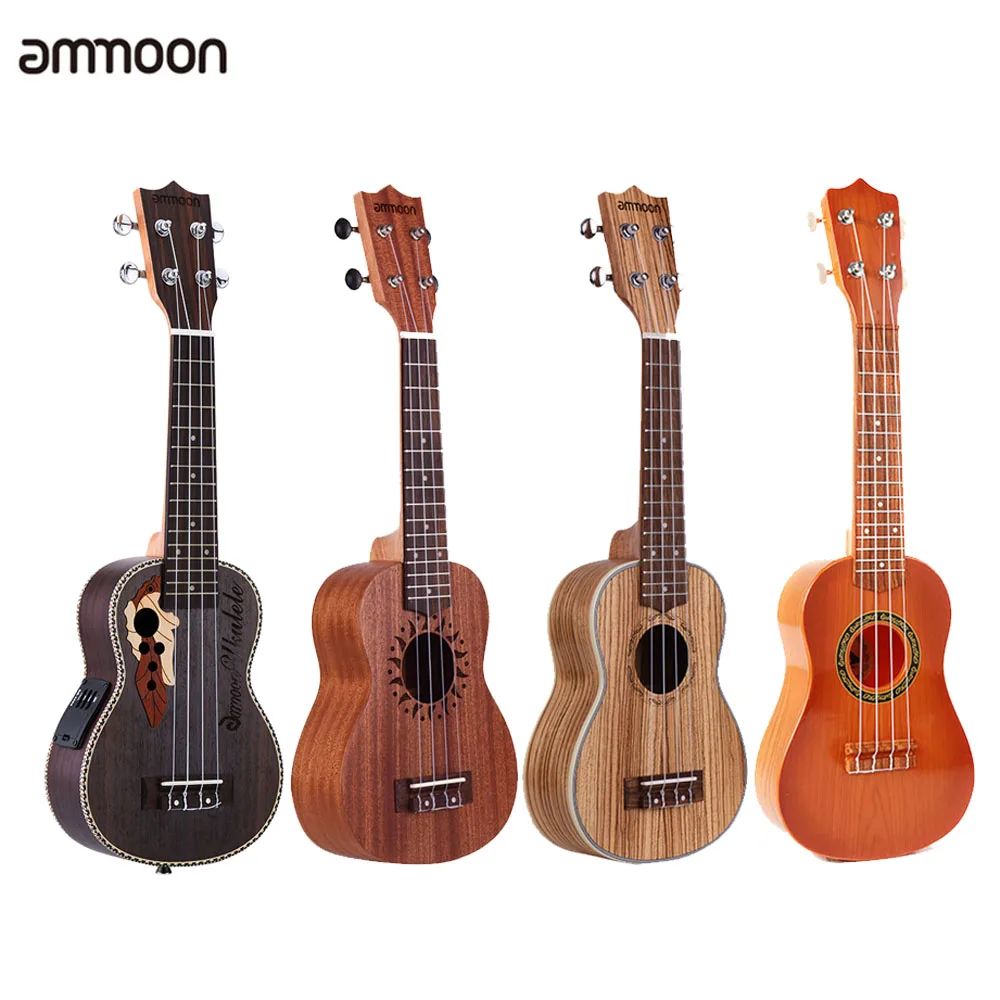 Ukulele Set 21 inch Ukulele Sapele Acoustic Ukulele 15 Fret 4 Strings Stringed instruments Guitar Music instruments mini guitar For beginner