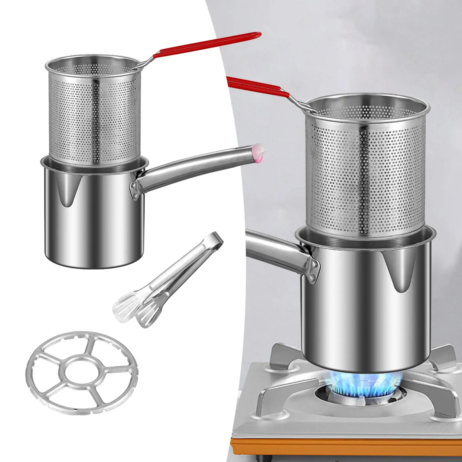 Deep Fryer Pot Nonstick with Strainer Basket for Cooking Restaurant Frying Deep Fryer Pot Nonstick with Strainer Basket for Cooking Restaurant Frying