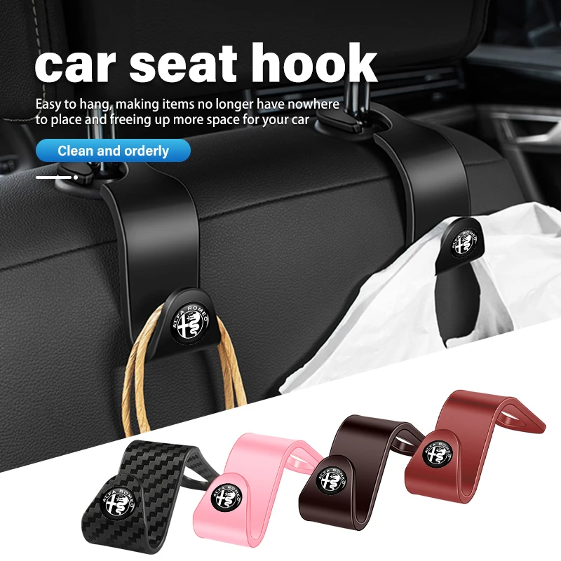 2/4 Pz Seggiolino Auto Poggiatesta Gancio Di Stoccaggio Staffa Interna Portatile Per Alfa Romeo Gt Stelvio F1 Brera Volante Tonale Gloria Disco