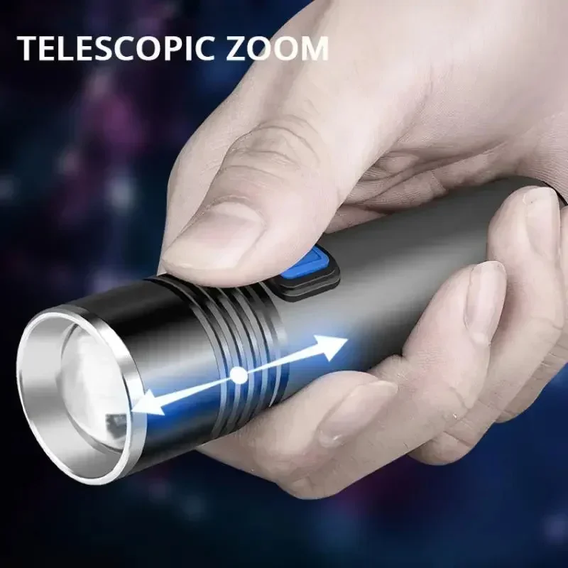 395nm UV Flashlight Zoomable Blacklight USB Rechargeable UV Light Ultraviolet Flashlight for Pet Urine Detection Curing Lighting uv flashlight