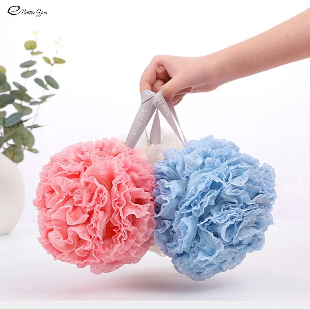 Large Size Bath Shower Loofah Sponge Pouf Body Wash Scrubber Rubbing Towel Foaming Wash Shower Bath Ball Mesh Sponge shower scrubber,shower sponge,bath sponge ball,bath sponge,exfoliating scrubber,exfoliating shower scrubber