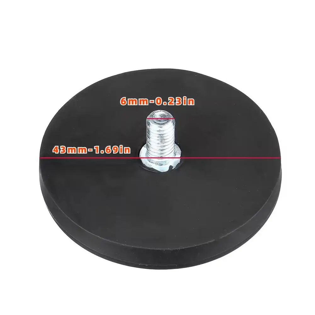 2개 43mm M6 볼트 LED 작업등 바 홀더 볼트 미니 사이즈 자석 베이스 마운트 브래킷 클램프 SUV 오프로드 풀 오프 힘 8.5Kg