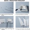 VANDESAIL GEN3 ABS Router Bracket | Suitable for Starlink Power Adapter, Signal Bracket, Third Generation Support 4