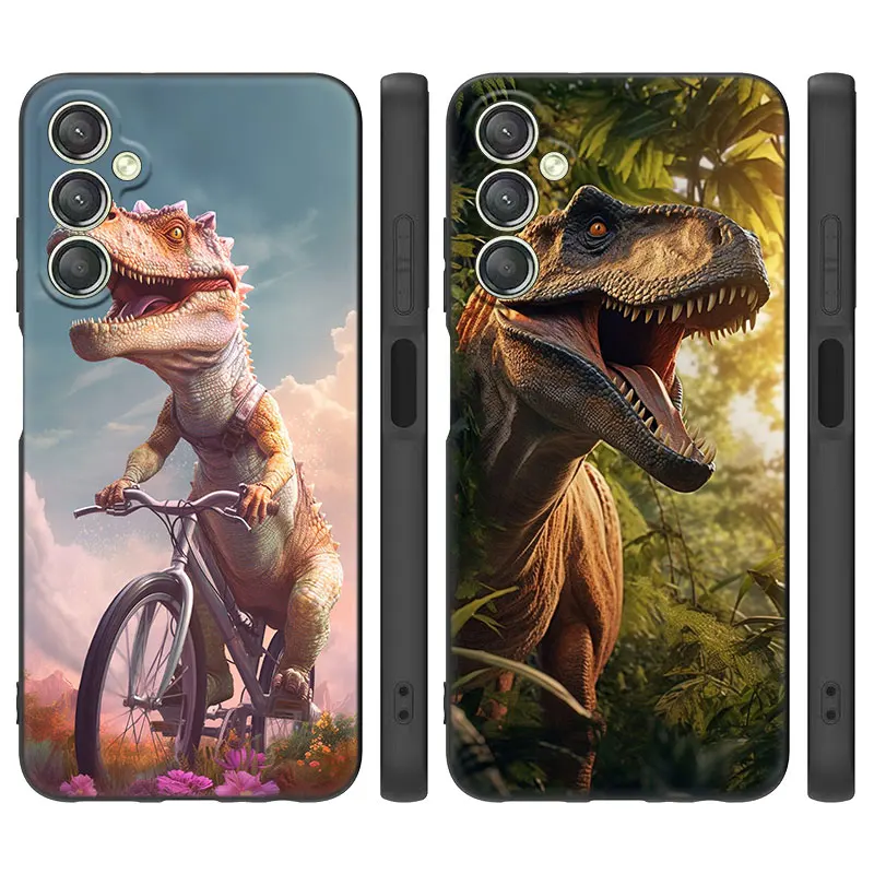Funda Negra De Parque Jurásico Mundial Para Samsung Galaxy, A15, A14, A05, A34, A54, A52S, A53, A33, A23, A24, A13, A12, A22, A32, A50, A51, A70, A71,