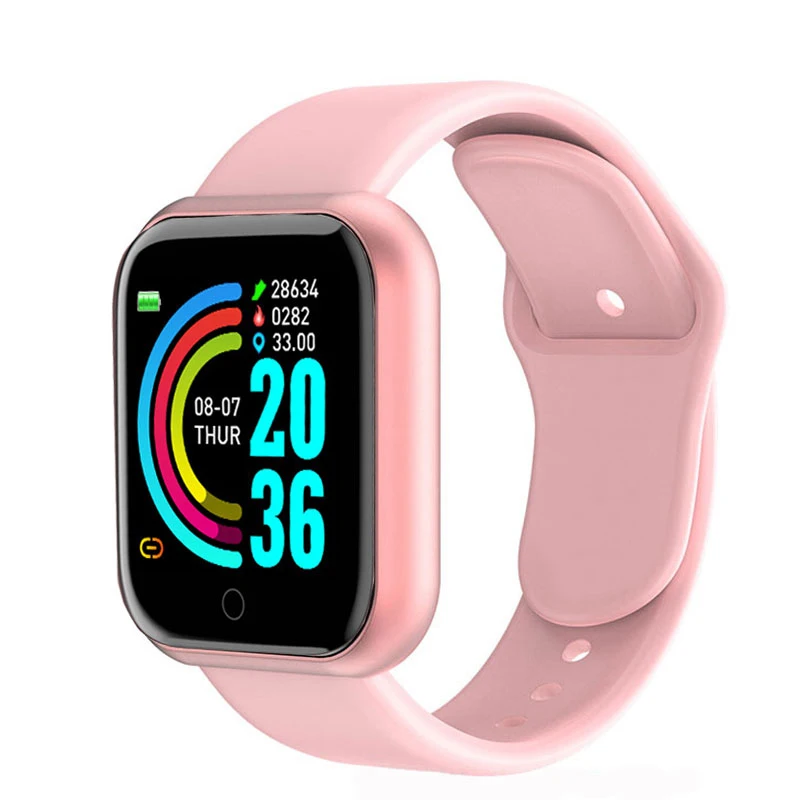 D20 Smart Watch Men Sport Fitness Tracker Blood Pressure  Heart Rate  Monitor Y68 Women Bracelet For Android IOS Xiaomi Kids 