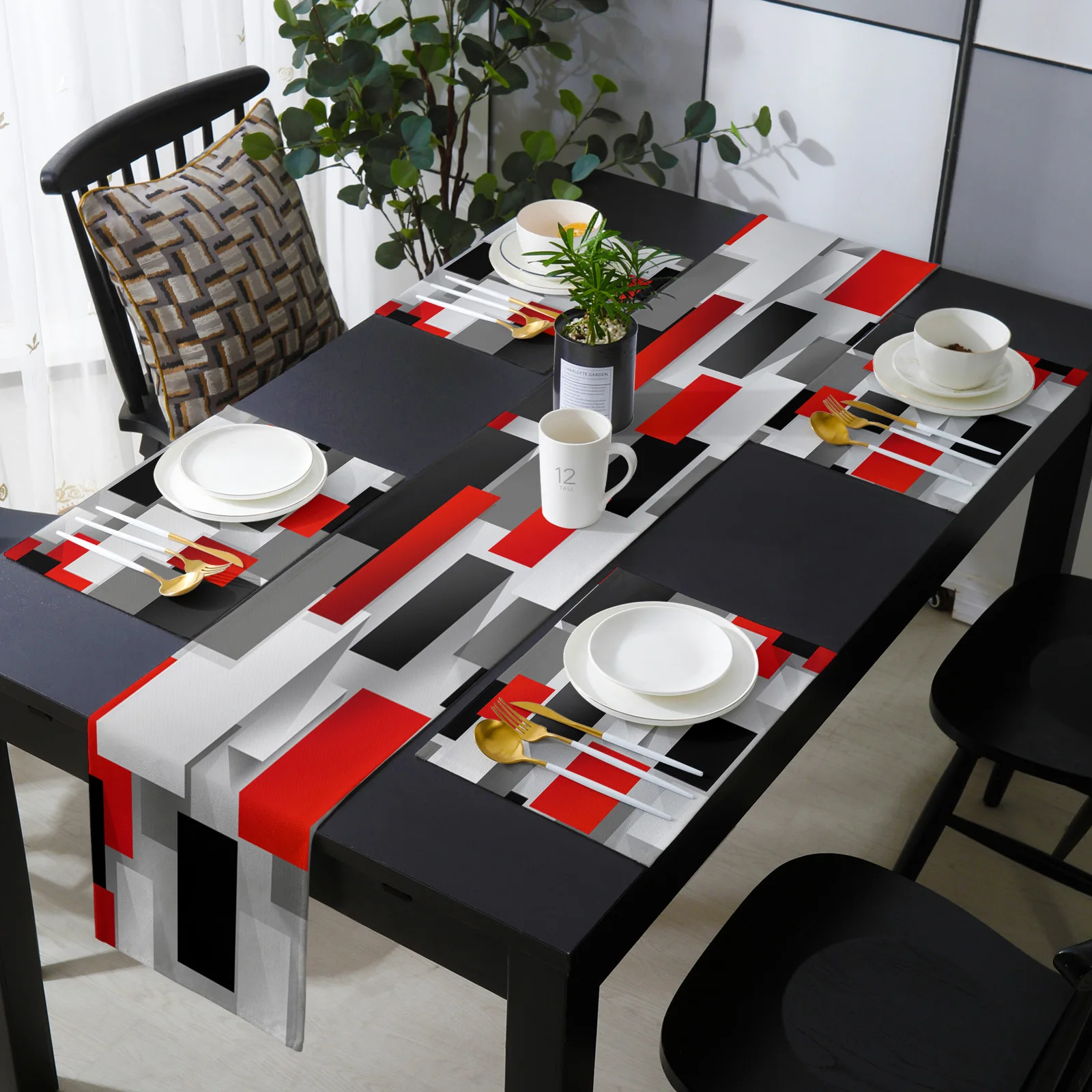 Red And Black Dining Room Sets