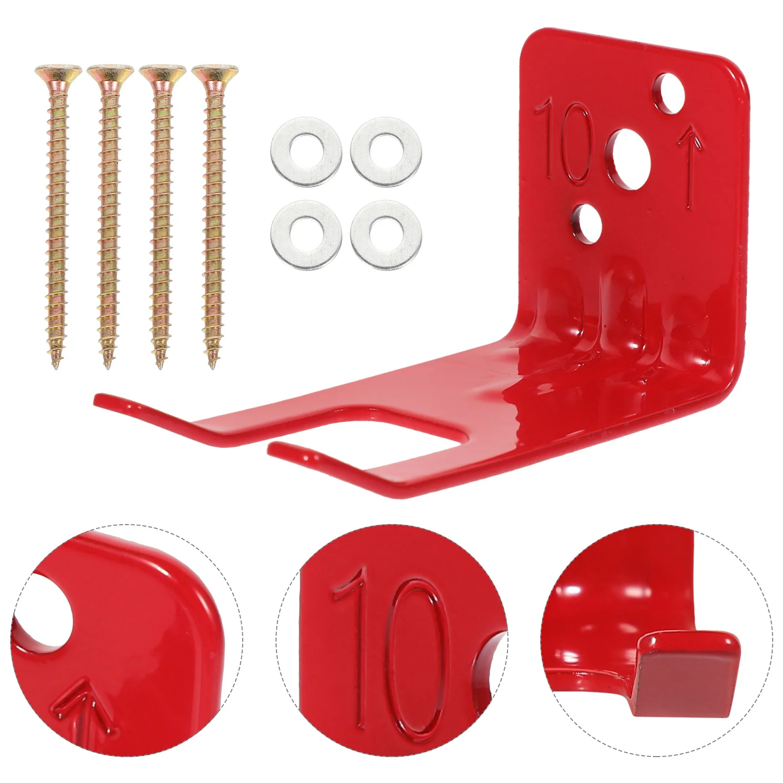 4 Pcs Fire Extinguisher Bracket Hook Heavy Duty Wall Mount Hanging Iron Holder for Home