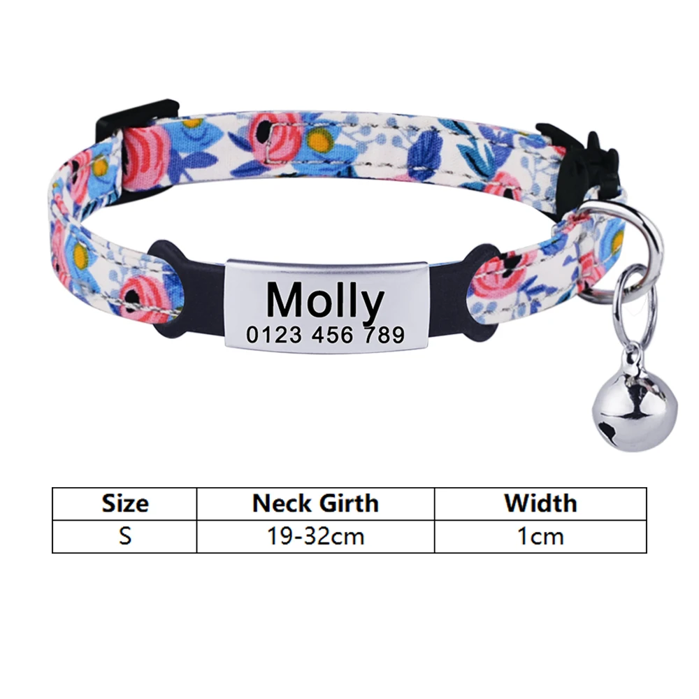 Exclusion Puppy Collare Per Gatto Personalizzato Con Targhetta - Riflettente, Campanellino, Sicurezza Per Gattini Collana Con Nome - Foto 11