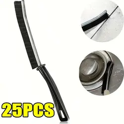 Durable Hard Bristle Grout and Tile Joint Cleaning Brush (Black- 25PC)
