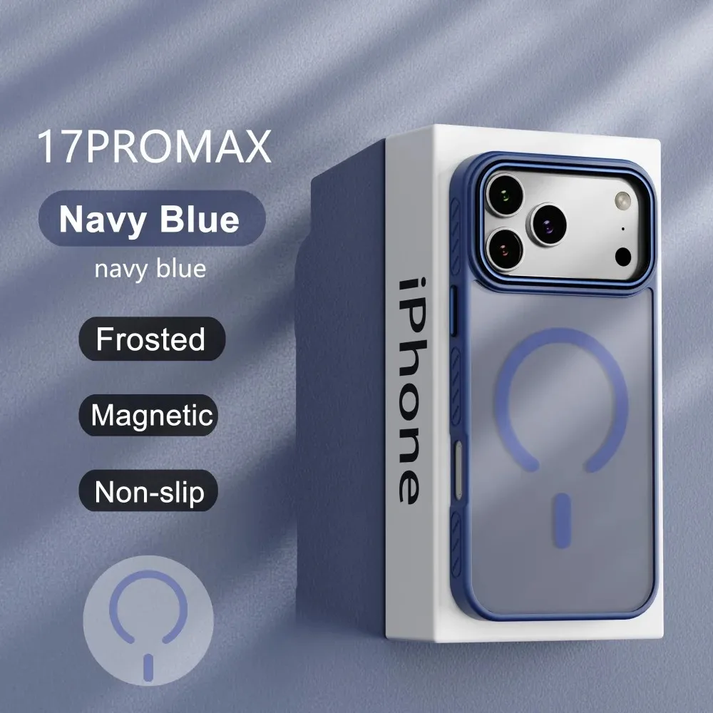 Luxury Matte Transparent Magnetic Phone Case with MagSafe Wireless Charging Compatibility