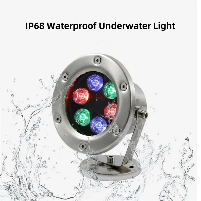 

LED Underwater Light 3W 6W 9W 12W 15W 18W Stainless steel Fountain Pool Pond Landscape Spot Lighting DC24V