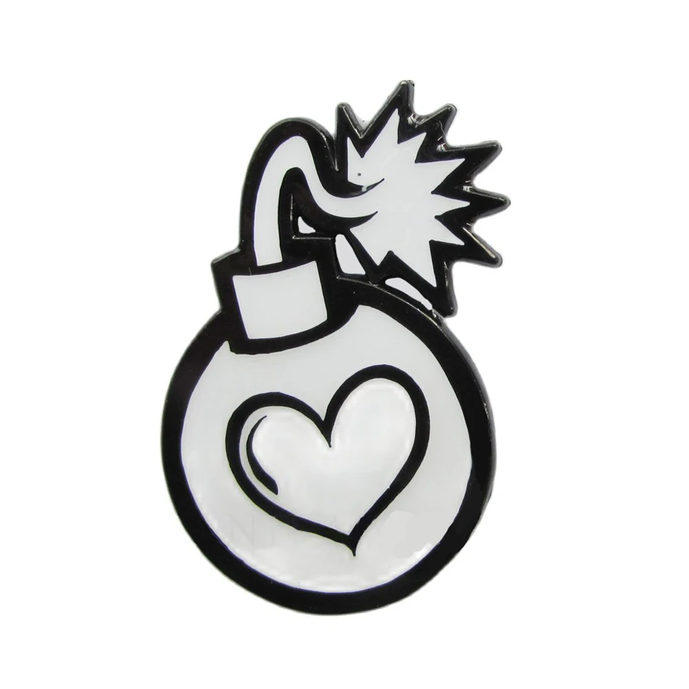 

Производитель жестких эмалированных черных никелевых булавок для лацканов с огненными значками в форме бутылки в форме сердца белого цвета Высокое качество 1,25 "Нет минимального заказа