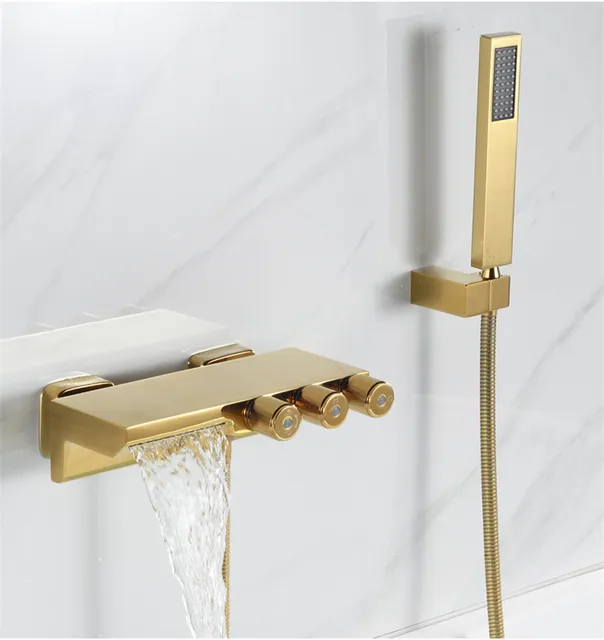 gold faucet set
