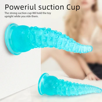 Realistic Octopus Tentacle Dildo Huge Anal Toy Soft Healthy PVC Monster Sex Toy for Women Lesbian with Suction Cup Adult Product 3