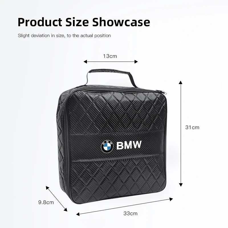 차량 트렁크 가죽 수납 가방 NEV EV 충전 정리함 BMW M E46 E90 E60 F30 G20 X1 X2 X3 X4 X5 X6 X7 i3 i4 i5 i7 M2 M4 용