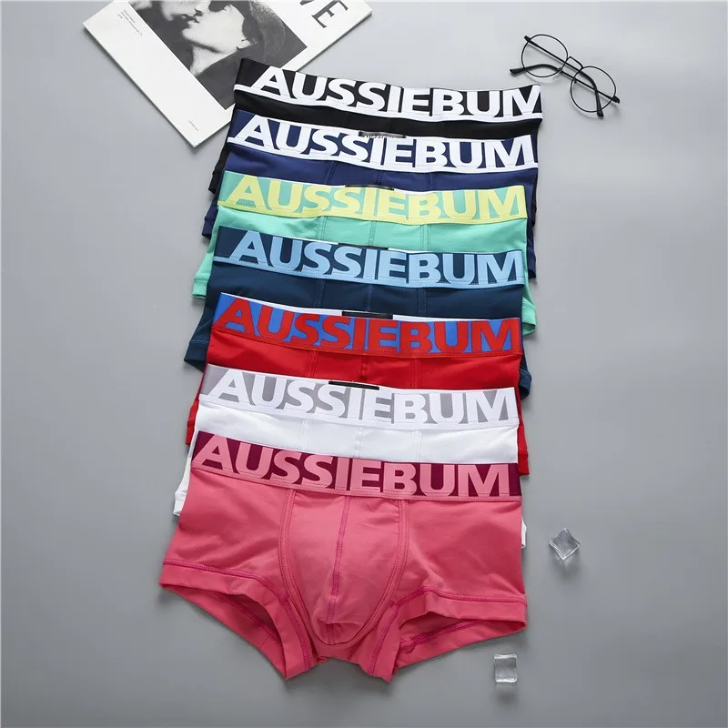 

Aussiebum men's cotton briefs U raised jockstrap low waist letter hipster comfort sweat absorption boxers panties