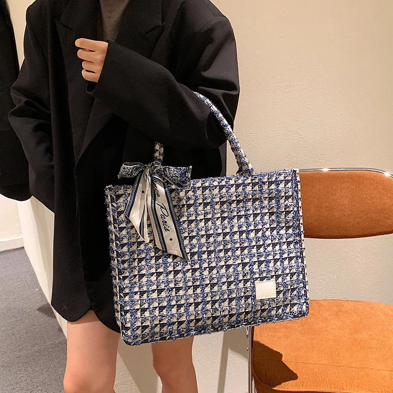 Women’s Tote Bags 2022 Trend New Mass Canvas Shoulder Bags Luxury Designer Handbags Casual Fashion Messenger Bags - 4