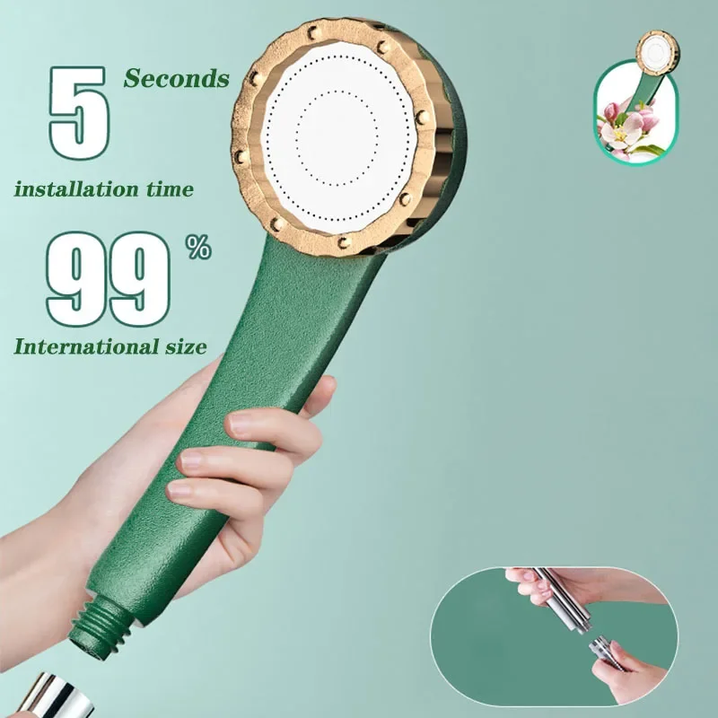 

Ji Zhang High-Pressure New Handheld Shower Head Bathroom Pressurized Massage Shower Pressure Spray Nozzle Bathroom Accessories