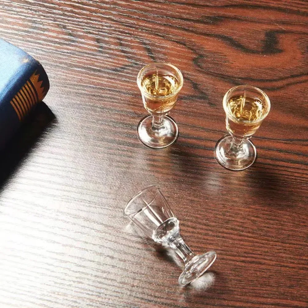 Wine Cup Small Capacity Tall Glass Baijiu Goblet Spirits Transparent Qinglian Drinkware