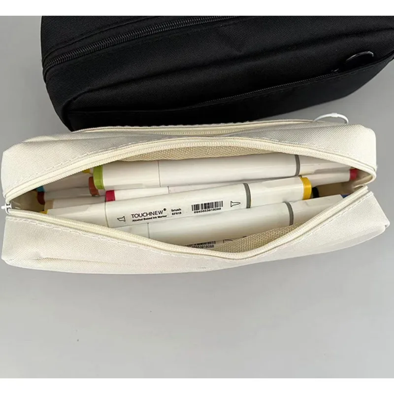 Pencil Bag Zipper Pencilcase Large Capacity Pencil Pouch School Supply Case Stationery Office Study Portable Storage Bag
