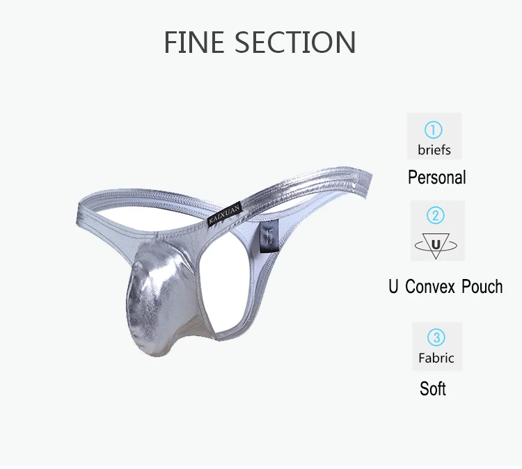 Description Picture 5 of itemMen Thongs Sexy Underwear Faux Leather Male Underpants G-string Thongs Gay Panties